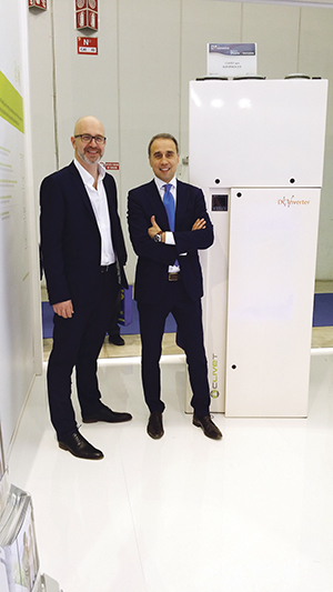 L-R: Graham Evans, Clivet UK Residential Heat Pump Business Development Manager  & Edoardo de Pantz, Clivet UK Corporate Sales Director