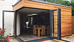 Folding sliding door system with corner option